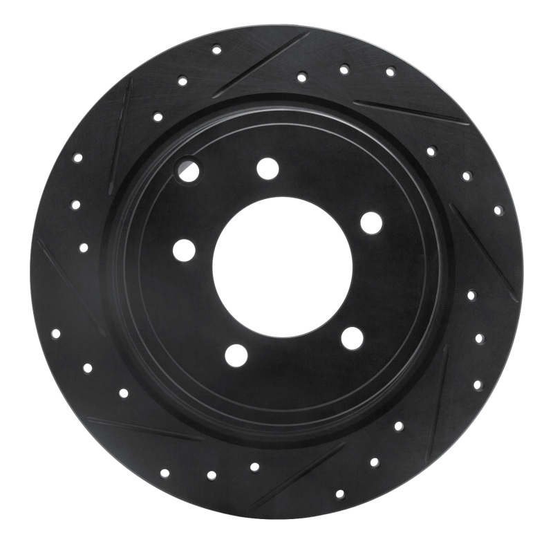 Chrysler 200 Brake Rotor (1) - Rear Left - R1 Concepts - Drilled & Slotted - Black - `07-`17 Chrysler 200 Brake Rotor (1) - Rear Left - R1 Concepts - Drilled & Slotted - Black - `07-`17